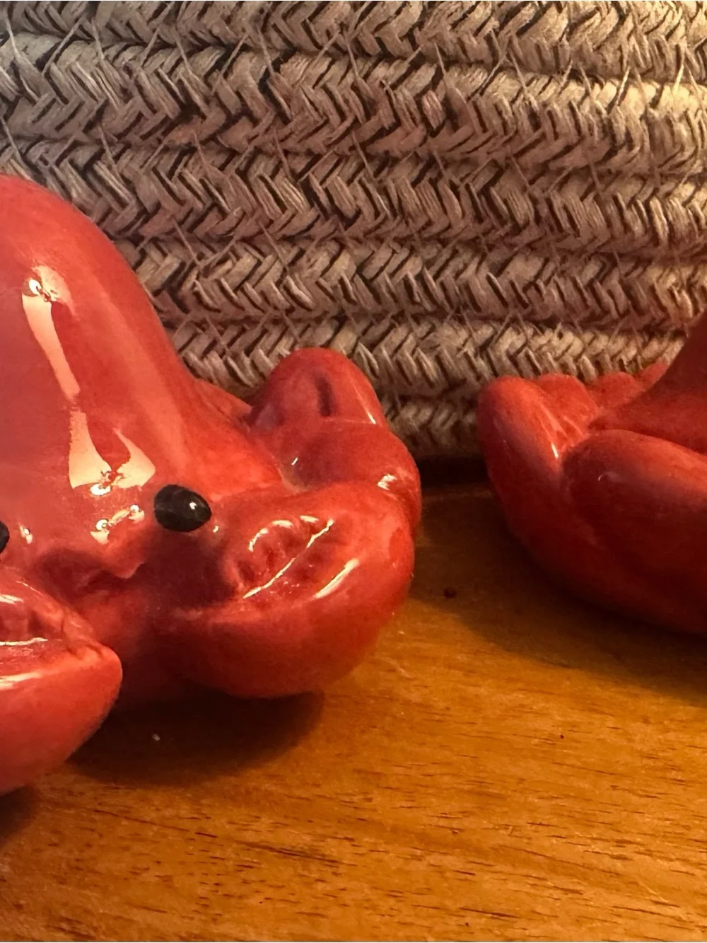 Vintage Ceramic Crab Salt and Pepper Shaker Set Ocean Beach Decor